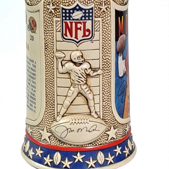 Joe Montana 49ers Super Bowl XXIII Beer Stein Tankard "The Comeback Kid" 1996 - Picture 9 of 12